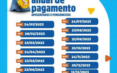 Calendário Anual de Pagamento – 2023